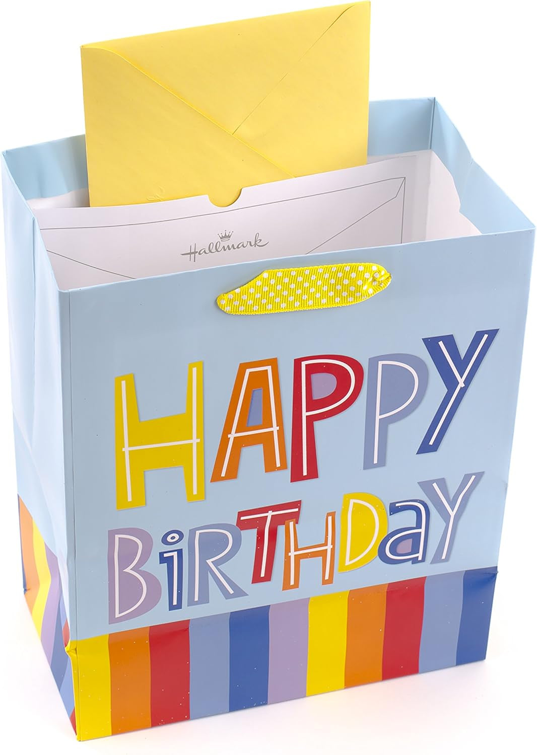 5WDB2124 Gift-Wrap-Bags, Paper, Happy Birthday Stripes