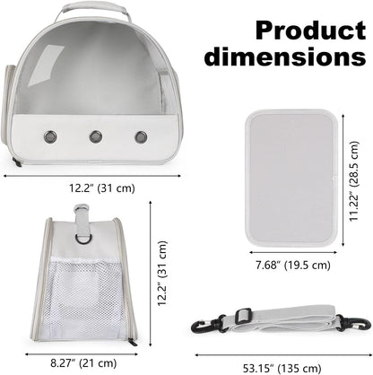 Bearded Dragon Carrier,Chameleon Carrier, Small Sugar Gliders,Small Animal Travel Carrier for Hedgehog Rat Parrot Bird Guinea Pig, Portable Guinea Pig Travel Carrier for 2 Grey