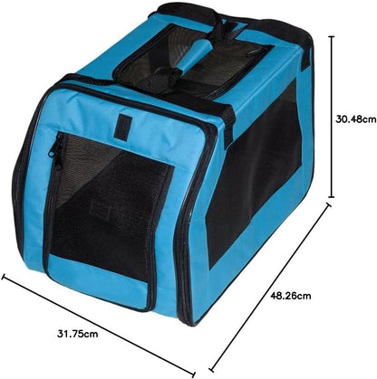 Signature Pet Car Seat & Carrier for Cats and Dogs up to 20-Pounds, Aqua